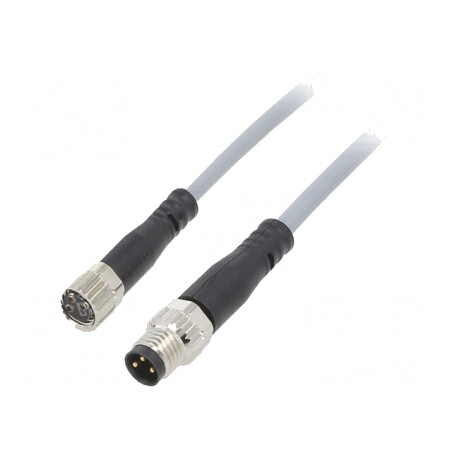 Cablu de Conectare M8 1m 3P 60VAC 3A | Electronic-mag.ro | Componente Electronice