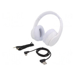 Wireless Headphones with Microphone White | Electronic-mag.ro | Componente Electronice