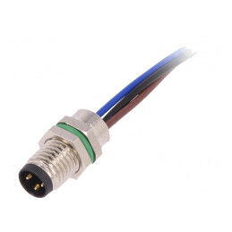 Conector M8 Tată 3 Pini Panou Piuliță Față | Electronic-mag.ro | Componente Electronice