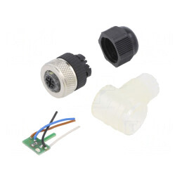 Mufă M12 4-Pin Mamă pe Cablu IP67 | Electronic-mag.ro | Componente Electronice