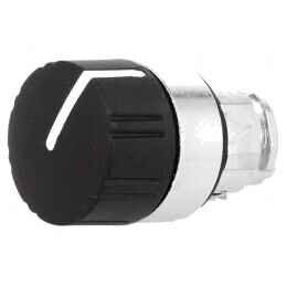 Comutator Rotativ 22mm Negru 2 Puncte | Electronic-mag.ro | Componente Electronice