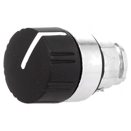 Comutator Rotativ 22mm Negru 2 Puncte | Electronic-mag.ro | Componente Electronice