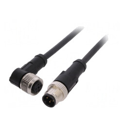Cablu Conectare M12 4 Pini 1m 250VAC 4A PUR | Electronic-mag.ro | Componente Electronice