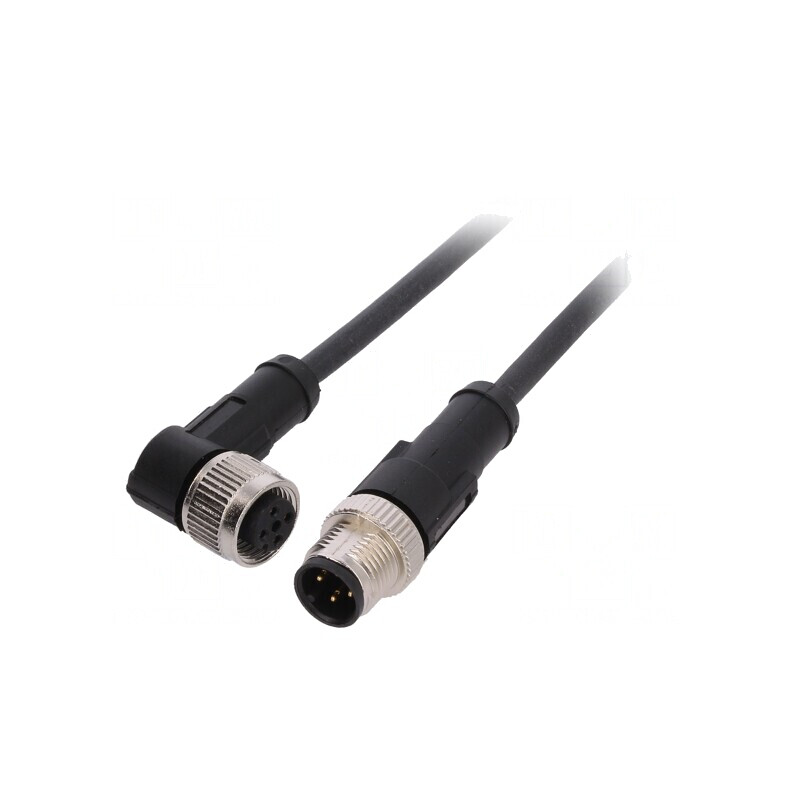 Cablu Conectare M12 4 Pini 1m 250VAC 4A PUR | Electronic-mag.ro | Componente Electronice