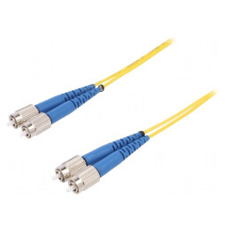 Patch cord cu fibră | FC/UPC,din ambele părţi | 5m | galben | Gold | G-FC-FC-S-005.0-DX-D-18-Y