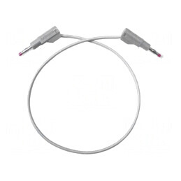 Cablu de măsurare 20A cu mufe banană 4 mm alb | Electronic-mag.ro | Componente Electronice