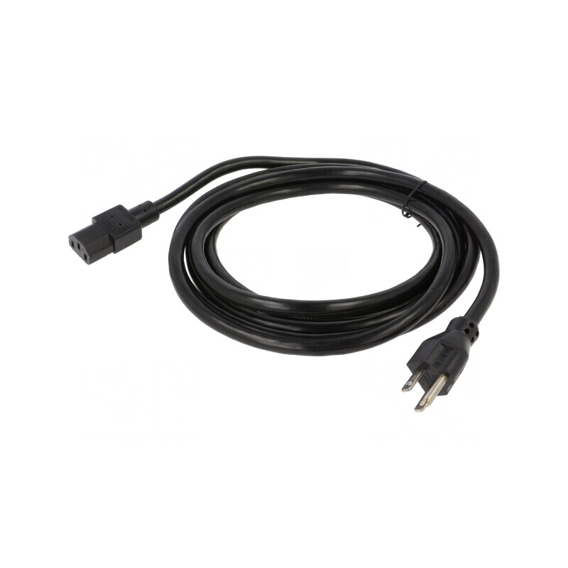 Cablu Alimentare 3m Negru IEC C13 la NEMA 5-15 | Electronic-mag.ro | Componente Electronice Cablu Alimentare 3m Negru IEC C13 la NEMA 5-15 | Electronic-mag.ro | Componente Electronice