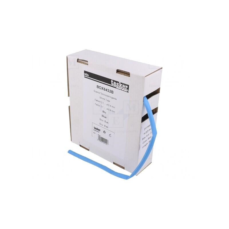 Manşon termocontractabil albastru 6,4mm 5m | Electronic-mag.ro | Componente Electronice