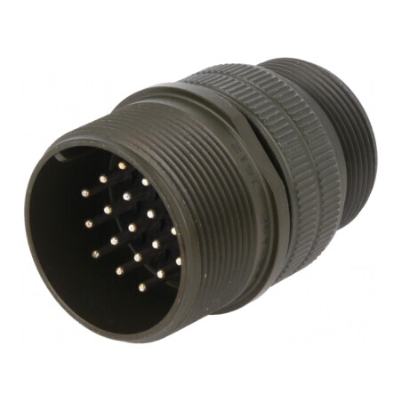 Conector circular 22mm aliaj aluminiu oliv | Electronic-mag.ro | Componente Electronice