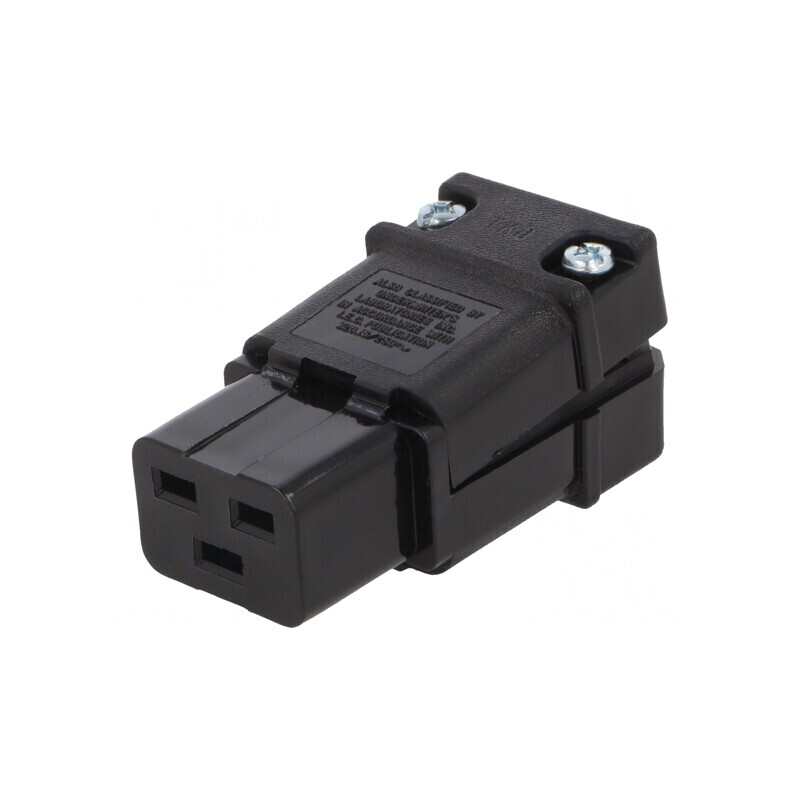 Conector Alimentare AC Mufă Mamă C19 20A 250VAC Pe Cablu | Electronic-mag.ro | Componente Electronice