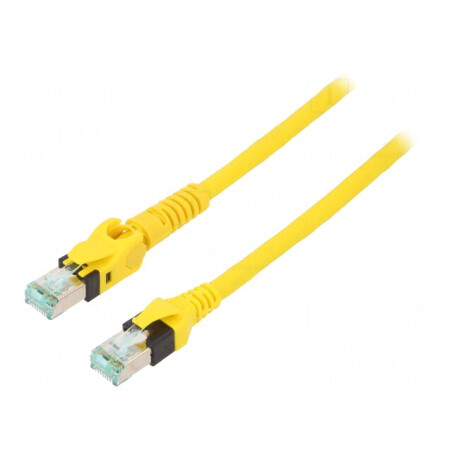 Patch cord galben S/FTP Cat6a 1m | Electronic-mag.ro | Componente Electronice
