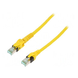 Patch cord | S/FTP | 6a | litat | Cu | PUR | galben | 1m | 27AWG | Fire: 8 | 09488547745010