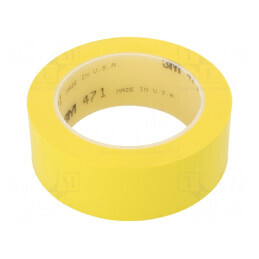 Bandă: de marcare | galbenă | L: 33m | W: 38mm | Thk: 0,13mm | 2,5N/cm | 471-38-33/YE