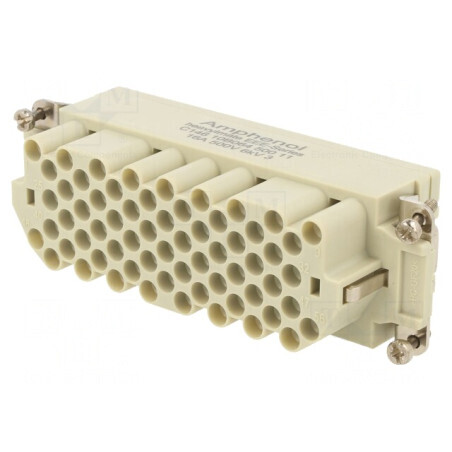 Conector HDC cu 64 inserturi de contact mamă 500V | Electronic-mag.ro | Componente Electronice