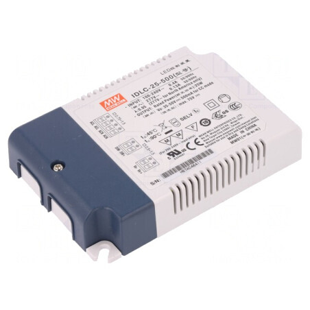 Alimentator LED 25W 35-50VDC 500mA IP20 | Electronic-mag.ro | Componente Electronice