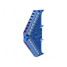 Conector Șine 1,5mm2 8 Piste 32 Borne Albastru 8A | Electronic-mag.ro | Componente Electronice