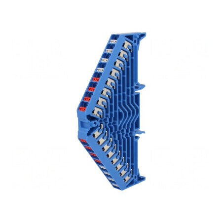 Conector Șine 1,5mm2 8 Piste 32 Borne Albastru 8A | Electronic-mag.ro | Componente Electronice
