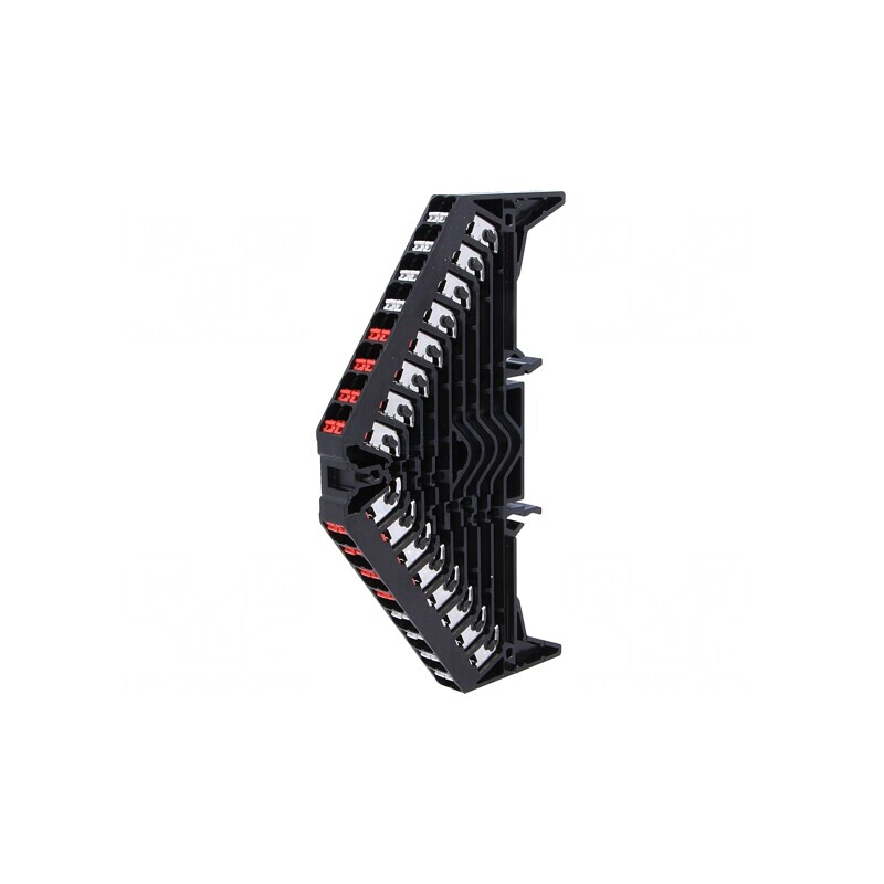 Conector Șine 1,5mm2 8 Piste 32 Borne Negru 250VAC | Electronic-mag.ro | Componente Electronice