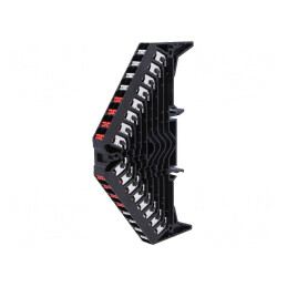 Conector Șine 1,5mm2 8 Piste 32 Borne Negru 250VAC | Electronic-mag.ro | Componente Electronice
