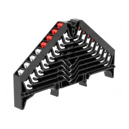 Conector Șine 1,5mm2 8 Piste 32 Borne Negru 250V | Electronic-mag.ro | Componente Electronice