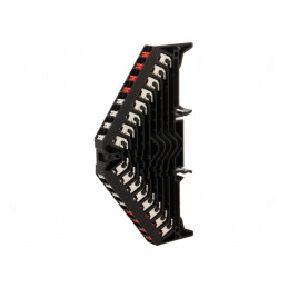 Conector de Șine 1,5mm2 8 Piste 32 Borne Negru 250VAC | Electronic-mag.ro | Componente Electronice