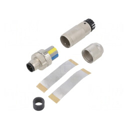 Mufă M12 4 PIN Ethernet pe Cablu IP67 | Electronic-mag.ro | Componente Electronice