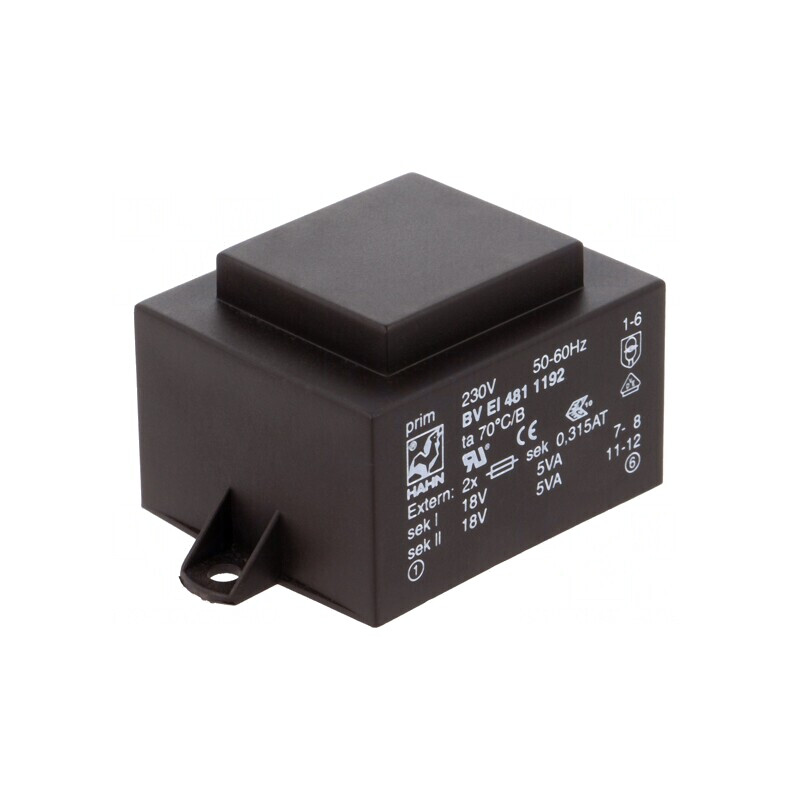 Transformator Încapsulat 10VA 230V 18V PCB | Electronic-mag.ro | Componente Electronice