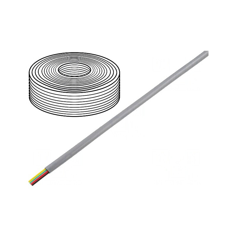 Cablu Telecomunicaţii Litat 4x28AWG Argintiu 100m | Electronic-mag.ro | Componente Electronice