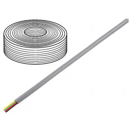 Cablu Telecomunicaţii Litat 4x28AWG Argintiu 100m | Electronic-mag.ro | Componente Electronice