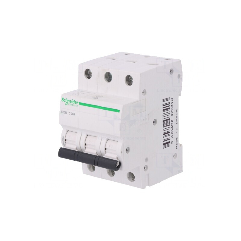 Întrerupător de Supracurent 20A 3 Poli 6kA 230/400V | Electronic-mag.ro | Componente Electronice