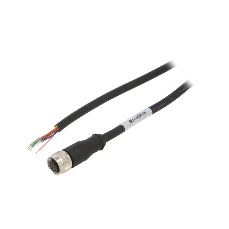 Cablu Conectare M12 8 Pin 2m Drept IP68 PVC 30VAC 2A | Electronic-mag.ro | Componente Electronice