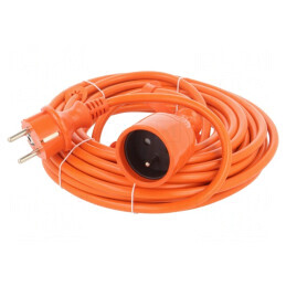 Prelungitor 10m 1 Priză Portocaliu | Electronic-mag.ro | Componente Electronice