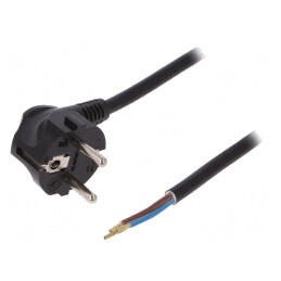 Cablu SCHUKO CEE 7/7 în unghi cu mufă PVC | Electronic-mag.ro | Componente Electronice