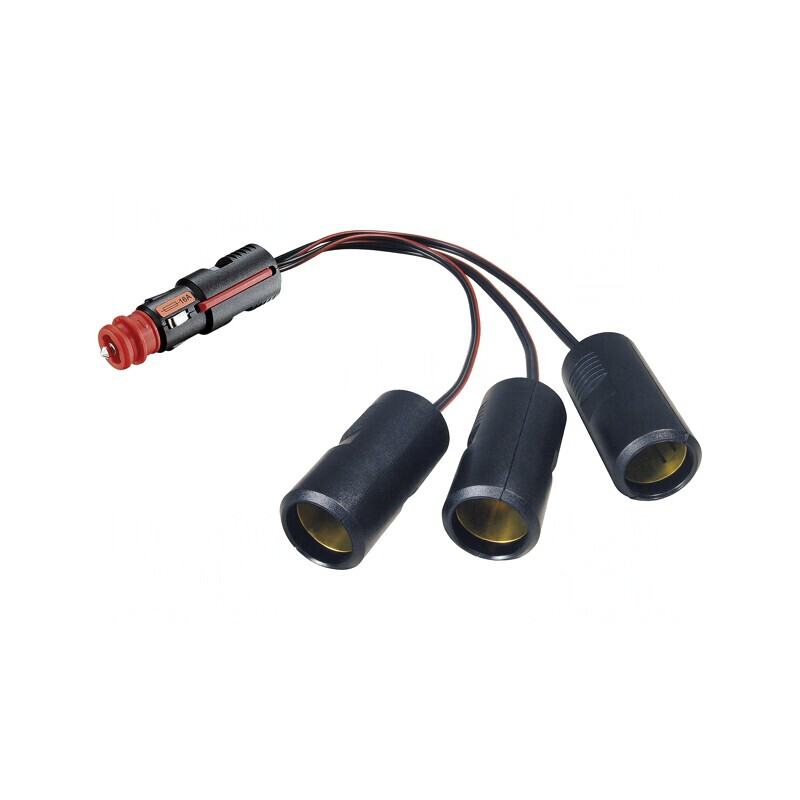Splitter Brichetă Auto 3x16A Negru | Electronic-mag.ro | Componente Electronice
