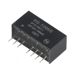Convertor DC/DC 2W 9-18V la 5V 400mA SIP8 RS-1205S | Electronic-mag.ro | Componente Electronice