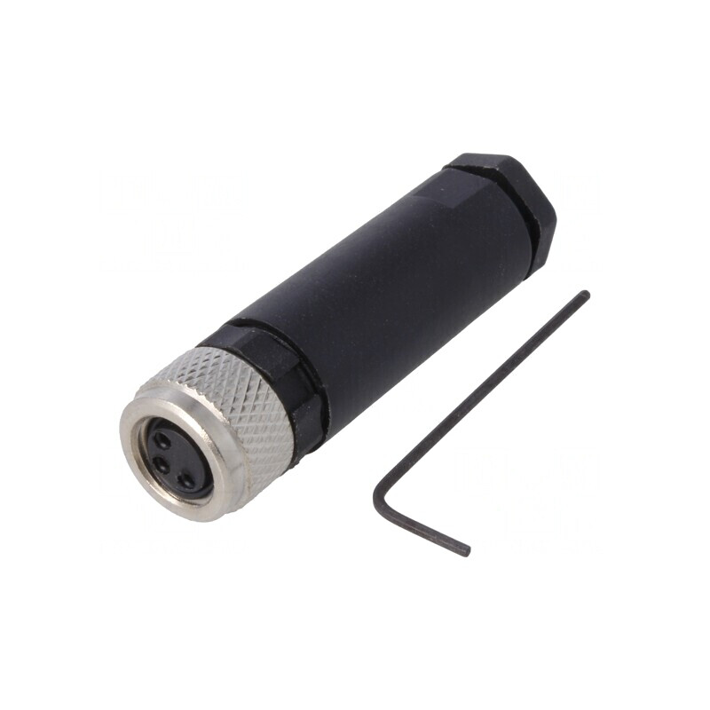 Conector M8 Femelă 3 PIN Cablu 3A IP67 60V | Electronic-mag.ro | Componente Electronice