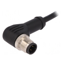 Mufă M12 4-Pin Tată unghiular Ethernet IP67 250V 4A | Electronic-mag.ro | Componente Electronice