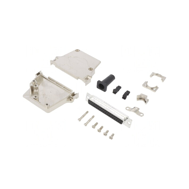 Conector D-Sub 37-Pini Mamă 45° Lipire Cablu Gold | Electronic-mag.ro | Componente Electronice