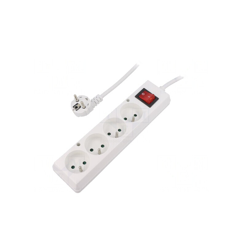 Prelungitor 4 Prize Alb 10m 16A | Electronic-mag.ro | Componente Electronice