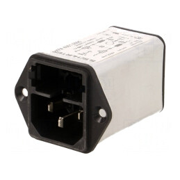 Conector AC Soclu Tată 10A 250V IEC 60320 | Electronic-mag.ro | Componente Electronice