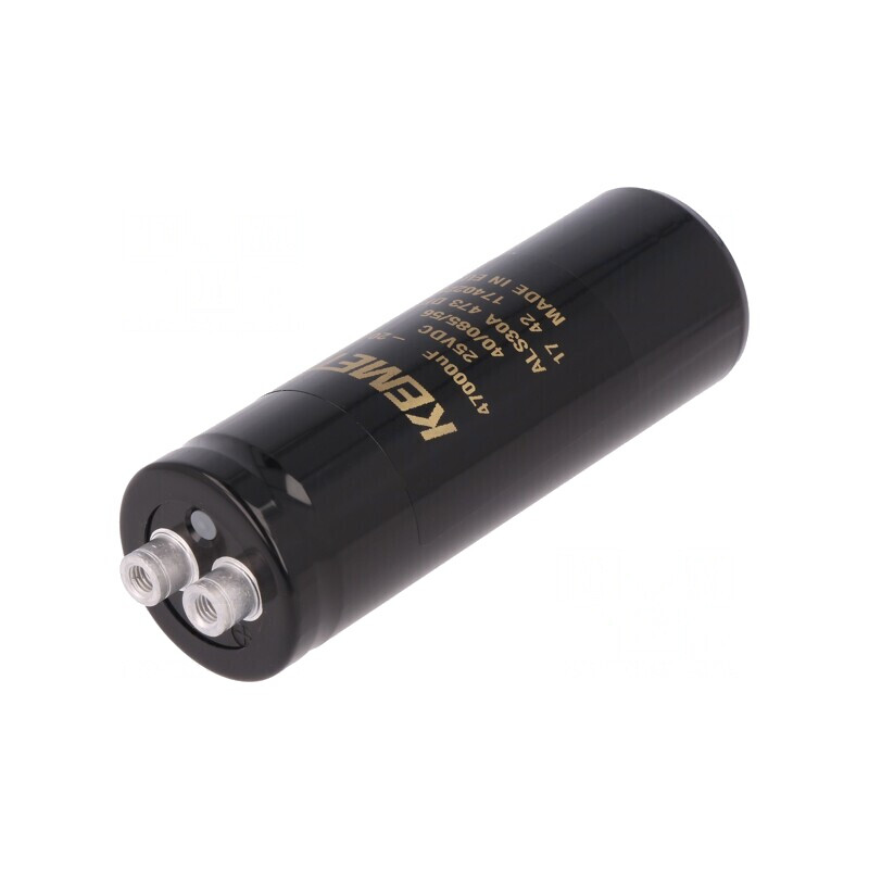 Condensator electrolitic 47mF 25VDC Ø36x105mm Raster 12,8mm | Electronic-mag.ro | Componente Electronice
