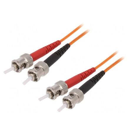 Patch Cord Fibra OM1 ST/UPC 2m | Electronic-mag.ro | Componente Electronice