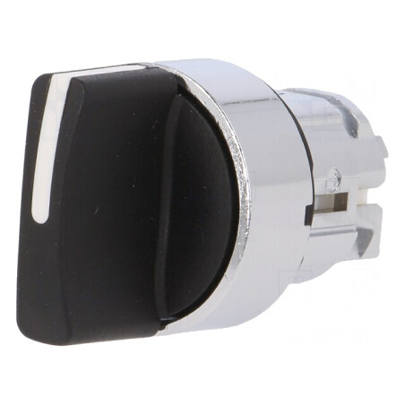 Comutator Rotativ 22mm 3 Poziții Negru | Electronic-mag.ro | Componente Electronice