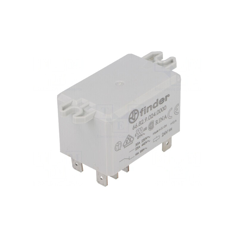Releu Electromagnetic DPDT 24VDC 30A | Electronic-mag.ro | Componente Electronice