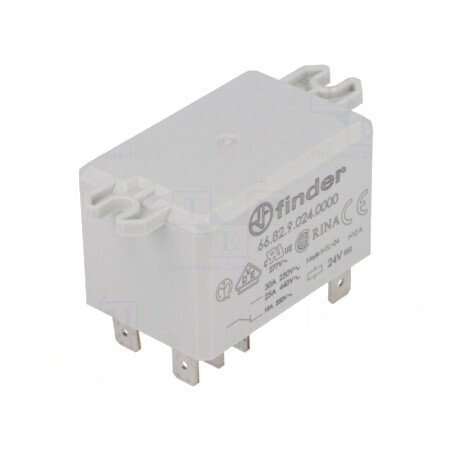 Releu Electromagnetic DPDT 24VDC 30A | Electronic-mag.ro | Componente Electronice