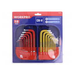 Set Chei Imbus și Torx 18 bucăți Oțel Crom-Vanadium W022009 | Electronic-mag.ro | Componente Electronice