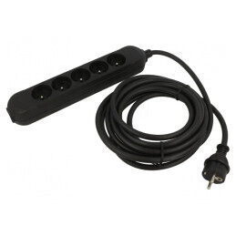 Prelungitor 5 Prize Negru 5m 16A | Electronic-mag.ro | Componente Electronice