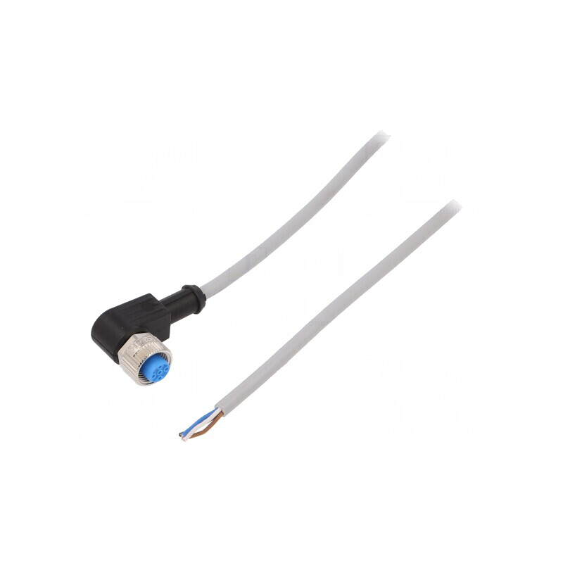 Cablu de conectare M12 4PIN unghi 5m IP67 250VAC 4A | Electronic-mag.ro | Componente Electronice
