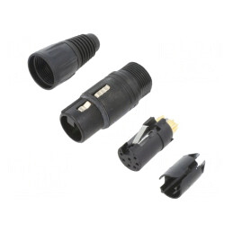 Conector XLR Mufă Mamă pe Cablu Drept 7 PIN | Electronic-mag.ro | Componente Electronice