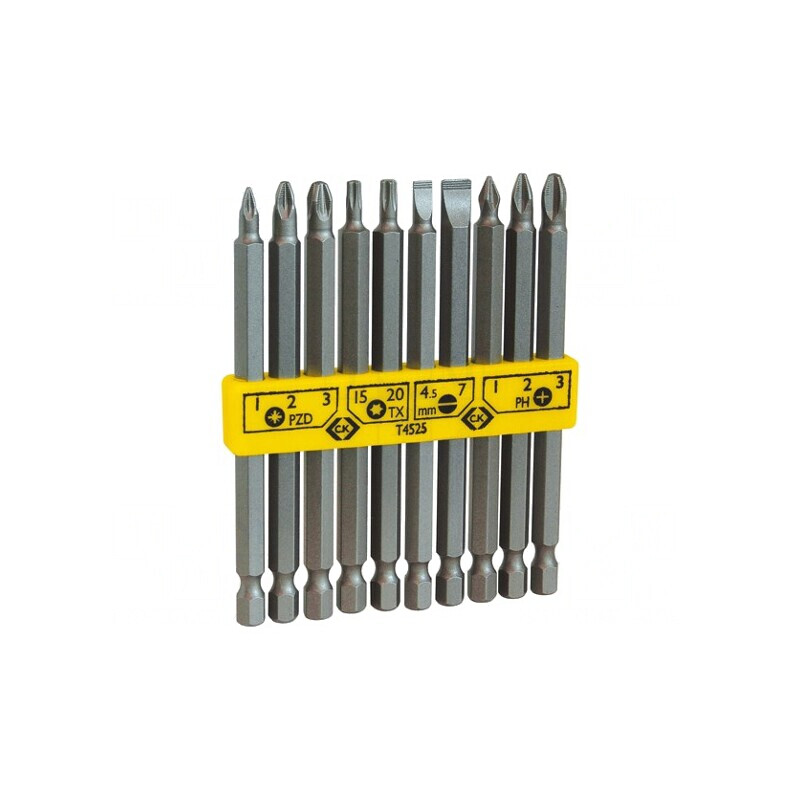 Kit Capete Șurubelniță Phillips Pozidriv Plată Torx T4525